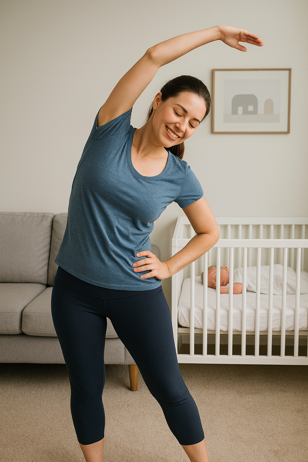 Happy Parent with StayFit Anywhere Smart AI Coach workout plan
